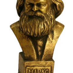 German philosopher Karl Marx bronze copper bust