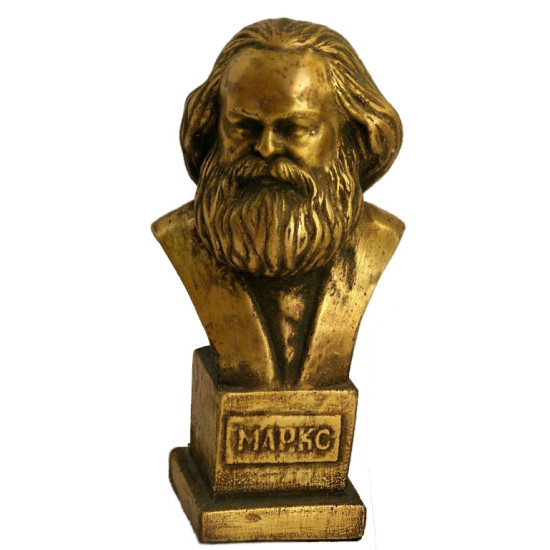 Il filosofo tedesco Karl Marx busto in rame bronzeo