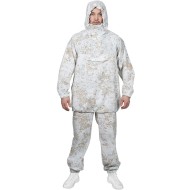 Cálido traje de invierno Enmascaramiento Traje tipo "francotirador" Camuflaje blanco como la nieve Uniforme Airsoft Ropa de caza