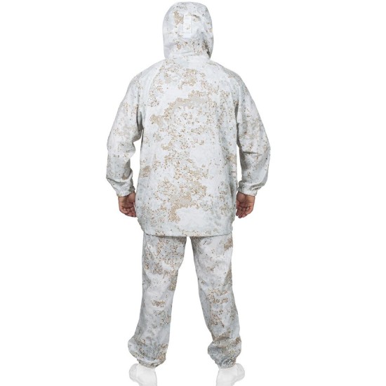 Warm winter suit Masking "Sniper" type suit Snow white camo Airsoft uniform Hunting wear