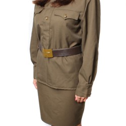 Soviet Army woman Officer female uniform with hat