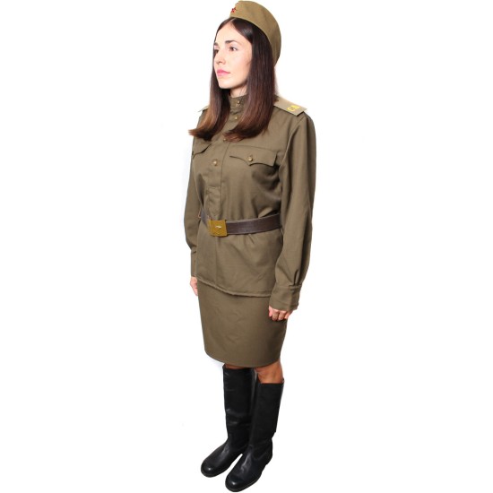 Russische Armee Frauen Offizier weibliche Uniform mit Hut