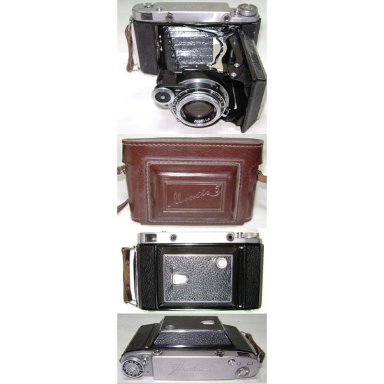 MOSKVA 5 Soviet AGFA copy folding 6X9 / 6X6 camera 1959 MOSKVA 5 Soviet AGFA copy folding 6X9 / 6X6 camera 1959