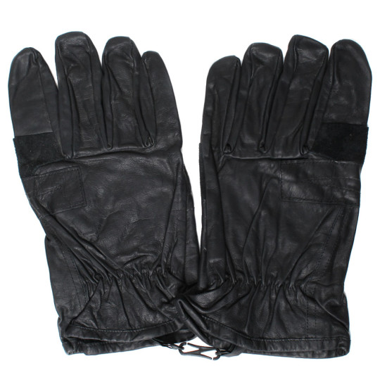 Moderne taktische Bergsteigerhandschuhe aus schwarzem Leder Airsoft-Ausrüstung