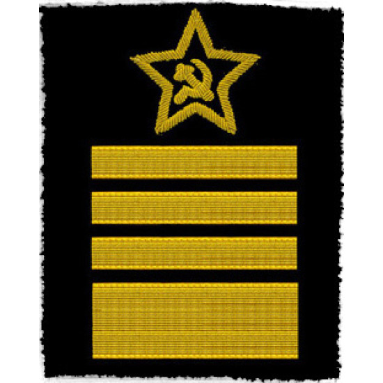 SOVIET FLEET NAVY 2 HIGH RANK OFFICERS SHOULDER PATCHES