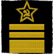 SOVIET FLEET NAVY 2 HIGH RANK OFFICERS SHOULDER PATCHES