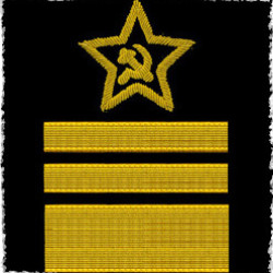 SOVIET FLEET NAVY 2 HIGH RANK OFFICERS SHOULDER PATCHES