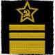 FLOTTE SOVIETIQUE MARINE 2 OFFICIERS DE HAUT RANG PATCHS D'EPAULE