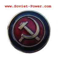 Soviet Union BADGE with Sickle & Hammer USSR brass logo