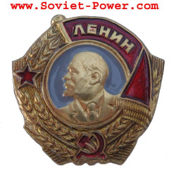 L'ORDINE in miniatura della stella rossa militare del premio sovietico di LENIN