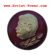 Soviet BADGE with STALIN Revolution badges USSR brass