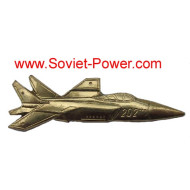 Soviet AIR FORCE Badge golden Military MIG-31 PLANE