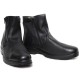 Stivali di pelle nera caviglia in doppio formato zip 44 / US 11.5 / UK 10