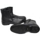 Stivali di pelle nera caviglia in doppio formato zip 44 / US 11.5 / UK 10