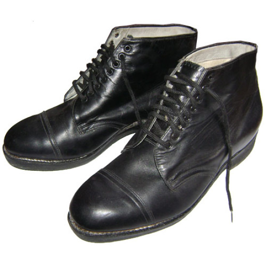 Old leather boots made by Severohod factory