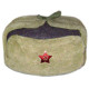 Authentique rare chapeau Ushanka de WW2 soviétique Officer