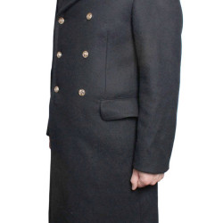 Navy Fleet Soviet woolen long black Overcoat