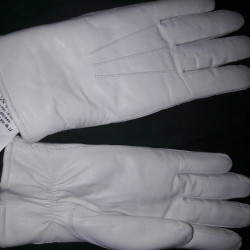 Honor gardes gants de cuir blanc parade avec fourrure