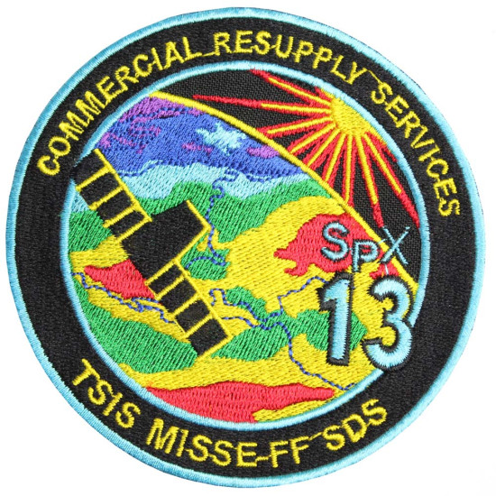 SpaceX CRS-13 SPX-13 ISS CRS Dragon Elon Musk embroidered sew-on patch