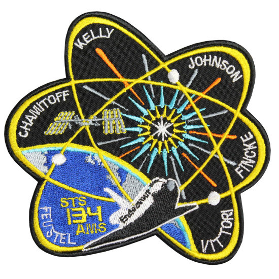 ISS STS-134 Space shuttle NASA Mission Embroidered Sew-on patch