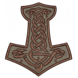 Mjolnir Thor's Hammer Embroidered  Sew-on Patch