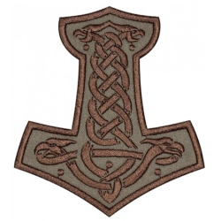 Patch ricamata con martello di Mjolnir Thor