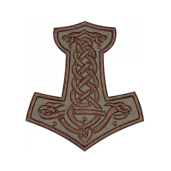 Mjolnir Thor's Hammer Embroidered  Sew-on Patch