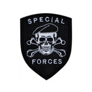 Special Forces Skull In einem Barett-Militärspiel Airsoft Patch