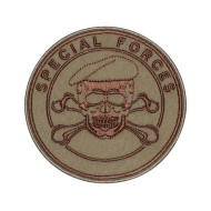 Cranio delle forze speciali in un berretto militare del deserto Gioco Airsoft Patch