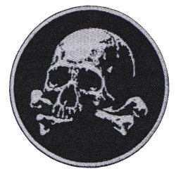 骨付きスカルAirsoft Game Embroidered Patch＃1