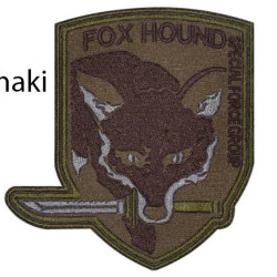 Fox Hound MGS parches bordados cosidos de hierro # 1