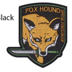 Fox Hound MGS parches bordados cosidos de hierro # 1