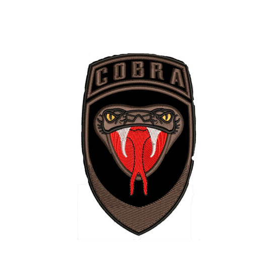 Cobra Airsoft Game Snake Embroidered Sew-on Patch