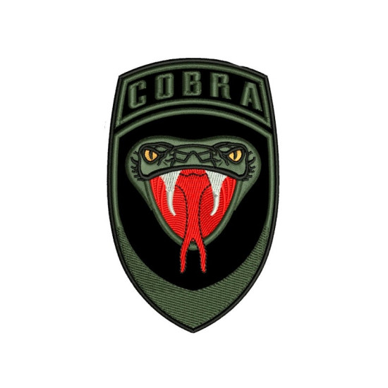 Cobra Airsoft Game Snake Embroidered Sew-on Patch