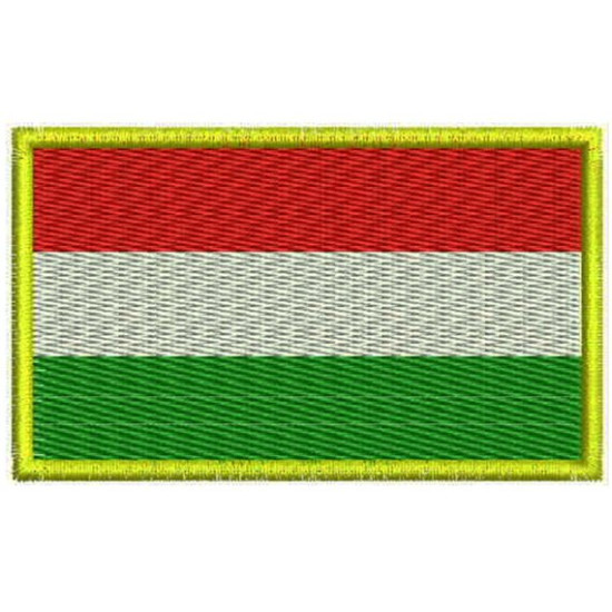 Hungary Flag Embroidered Sew-on Patch #2