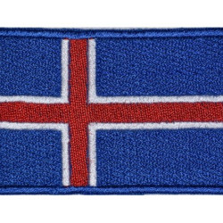Iceland Flag Embroidered Handmade Patch #1