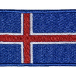 Bandera De ISLANDIA Parche Bordado