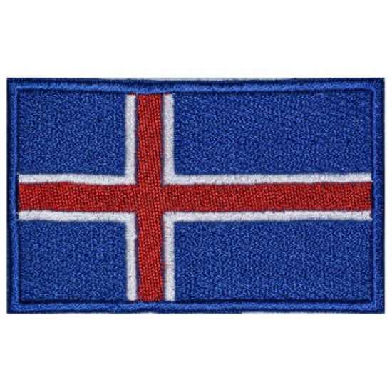 アイスランドの刺繍パッチの旗