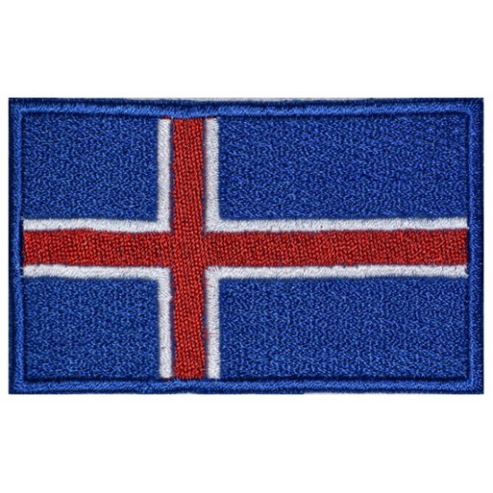 Drapeau de l'Islande Patch brodé