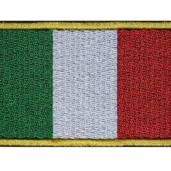 Italy Flag Embroidered Iron-on Patch #1