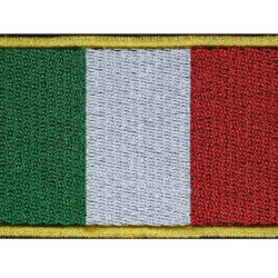Italy Flag Embroidered Iron-on Patch #1
