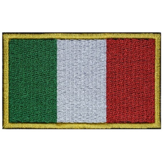 Italy Flag Embroidered Iron-on Patch #1