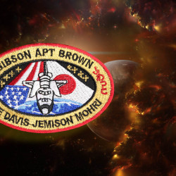 STS-47 Space Mission bestickter Raumschiff-Patch mit aufgenähten Ärmeln