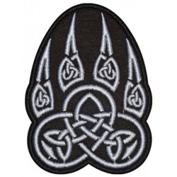 Patch de patte de loup ornement celtique brodé