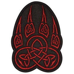 Patch de patte de loup ornement celtique brodé