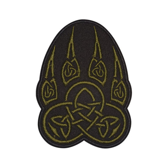 Paw trail wolf celtic knot ornament embroidered patch