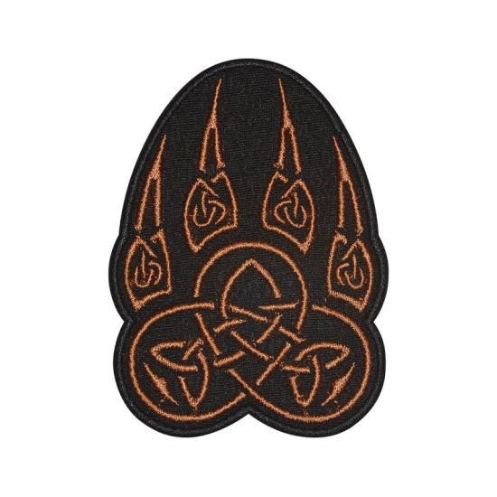 Paw trail wolf celtic knot ornament embroidered patch