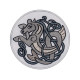 Toppa ricamata a macchina ornamento celtico nodo nero / grigio # 8