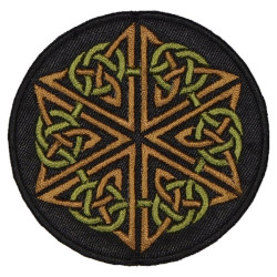 Knot celtic ornament machine embroidered patch #4