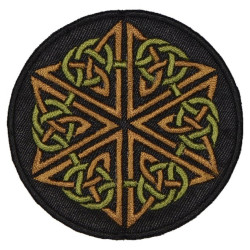 Knoten Sie keltische Ornament Maschine gestickt Patch #4